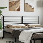 vidaXL Tête de lit métal noir 193 cm