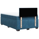 vidaXL Sommier à lattes de lit et matelas Bleu foncé 120x200cm Velours
