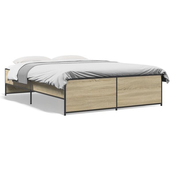vidaXL Cadre de lit sans matelas chêne sonoma 120x200 cm