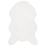 vidaXL Tapis en Fourrure Synthétique de Lapin Olite Blanc 60 x 90 cm