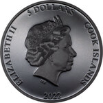 Pièce de monnaie en Argent 5 Dollars g 31.1 (1 oz) Millésime 2022 Iron Maiden FEAR OF THE DARK