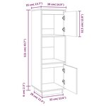 vidaXL Buffet haut Blanc 38x35x117 cm Bois massif de pin