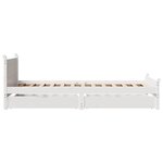 vidaXL Cadre de lit sans matelas blanc 90x190 cm bois de pin massif