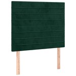 vidaXL Tête de lit à LED Vert foncé 90x5x118/128 cm Velours
