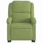 vidaXL Fauteuil inclinable de massage électrique vert clair velours