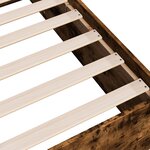 vidaXL Cadre de lit chêne fumé 100x200 cm bois d'ingénierie