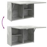 vidaXL Armoire murale de bain gris béton 60x25x40 cm bois d'ingénierie