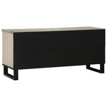 vidaXL Meubles et étagères de rangement pour médias Blanc et Noir