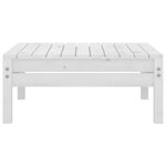 vidaXL Salon de jardin 9 Pièces Blanc Bois de pin massif