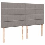 vidaXL Sommier à lattes de lit avec matelas Taupe 200x200 cm Tissu