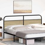 vidaXL Tête de lit chêne sonoma 200 cm acier et bois d'ingénierie