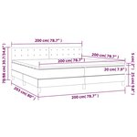 vidaXL Sommier à lattes de lit matelas et LED Bleu foncé 200x200 cm