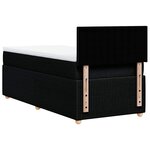 vidaXL Sommier à lattes de lit et matelas Noir 80x200 cm Tissu
