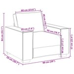 vidaXL Canapé Fauteuil Rouge Vin 60 cm Tissu