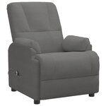 vidaXL Fauteuil inclinable Gris foncé Similicuir daim