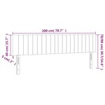 vidaXL Tête de lit à LED Taupe 200x5x78/88 cm Tissu