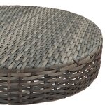 vidaXL Ensemble de bar de jardin 3 Pièces et coussins gris résine tressée