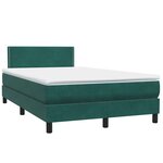 vidaXL Sommier à lattes de lit et matelas vert foncé 120x210cm velours