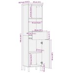 vidaXL Armoire de salle de bain 38x33 5x160 cm bois massif de manguier