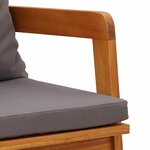 vidaXL Chaise de jardin avec coussin 2 Pièces Marron Bois d'acacia massif