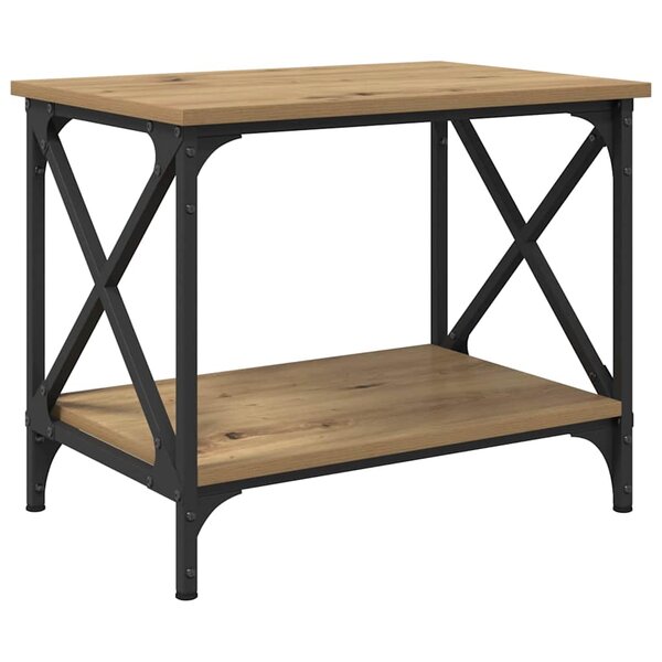 vidaXL Table d'appoint chêne artisanal 55 x 38 x 45 cm