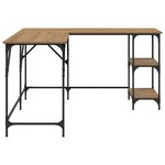 vidaXL Bureau Chêne artisanal 139 x 139 x 75 cm Bois d'ingénierie