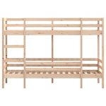 vidaXL Lit superposé sans matelas 75x190 cm bois de pin massif