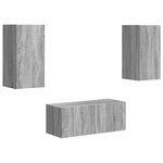 vidaXL Ensemble meuble TV 6 Pièces Gris Sonoma Bois d'ingénierie