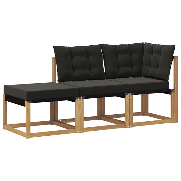 vidaXL 3 pc Unité de canapé sectionnel Blanc