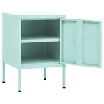 vidaXL Table de chevet Vert menthe 35x35x51 cm Acier