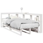 vidaXL Lit bibliothèque sans matelas blanc 100x200 cm bois pin massif