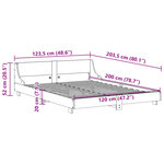 vidaXL Cadre de lit sans matelas 120x200 cm bois de pin massif