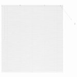 vidaXL Store de Fenêtre avec des rideaux Blanc Aluminium