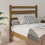 vidaXL Tête de lit Marron miel 96x4x100 cm Bois massif de pin