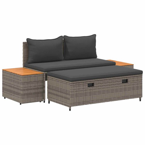 vidaXL Ensemble de canapés d'extérieur 4 -Seater 4 pc 55 x 30 x 39 cm