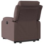 vidaXL Fauteuil inclinable marron foncé tissu
