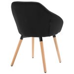 vidaXL Chaises à manger lot de 6 noir tissu
