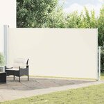 vidaXL Auvent latéral rétractable de patio 180x500 cm Crème