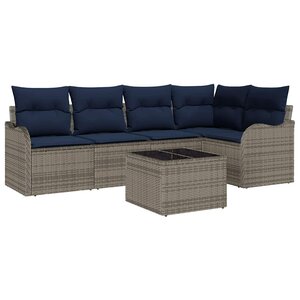 vidaXL Ensemble de canapé de jardin Gris polyrotin