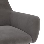 vidaXL Chaises à manger lot de 2 Gris foncé Velours
