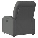 vidaXL Fauteuil inclinable de massage électrique gris foncé tissu