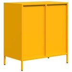 vidaXL Buffet jaune moutarde 68x39x73 5 cm acier laminé à froid