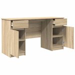 vidaXL Bureau Chêne sonoma 140 x 49 x 76 cm Bois d'ingénierie