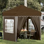vidaXL Tente de fête pop-up 195 x 195 x 245 cm Taupe Tissu Oxford