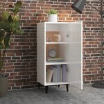 vidaXL Buffet Blanc brillant 34 5x34x90 cm Bois d'ingénierie