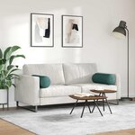 vidaXL Coussins d'accent 2 Pièces Vert foncé Ø 25 x 70 cm tissu