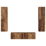 vidaXL Ensemble meuble TV 6 Pièces Bois Ancien Bois d'ingénierie