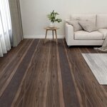 vidaXL Planches de plancher autoadhésives 55 Pièces PVC 5 11 m² Marron