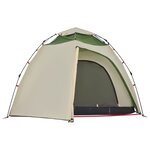 vidaXL Tente de camping à dôme 4 personnes vert libération rapide