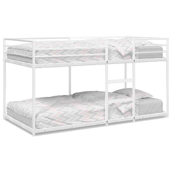 VidaXL Lit superposé sans matelas blanc 90x190 cm acier